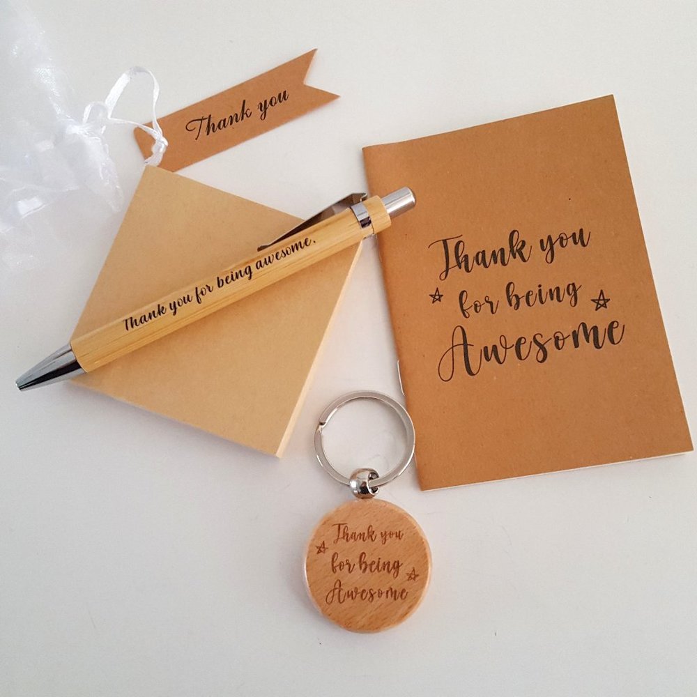 Thank You For Being Awesome Pen, Notepad, Sticky Notes, Keychain
